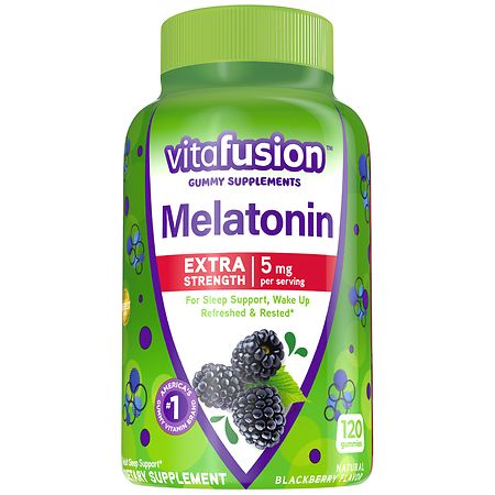Vitafusion Extra Strength 5g Melatonin Gummies Blackberry