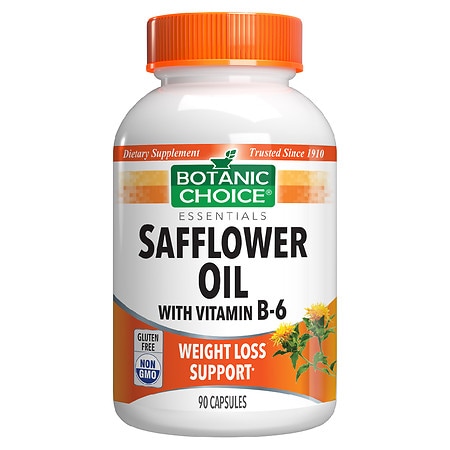 Botanic Choice Essentials Safflower Oil with Vitamin B-6 Dietary Supplement Capsules