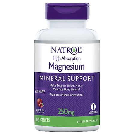 Natrol High Absorption Magnesium Tablets Cranberry Apple
