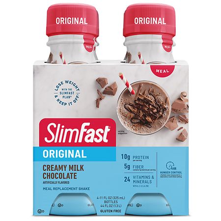 SlimFast Original Ready to Drink Creamy Milk Chocolate Milk Chocolate, 4pk