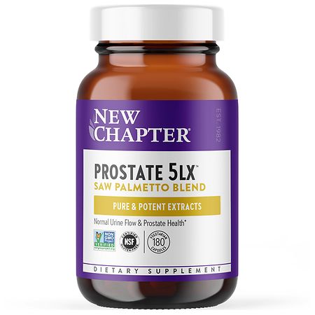 New Chapter Prostate 5LX: Saw Palmetto Blend, Vegetarian Capsules