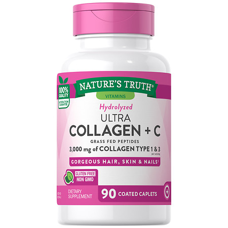 Nature's Truth Ultra Hydrolyzed Collagen Type 1 & 3 3,000 mg plus Vitamin C
