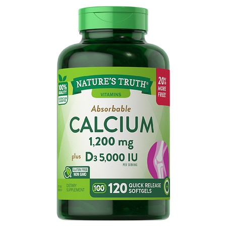 Nature's Truth Absorbable Calcium 1,200 mg plus D3 5,000 IU