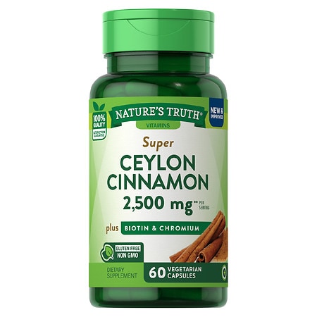 Nature's Truth Super Cinnamon Plus Biotin & Chromium, Capsules