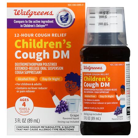 Walgreens 12-Hour Children's Cough DM Liquid Grape
