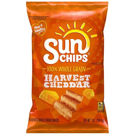 Sun Chips Whole Grain Snacks Harvest Cheddar