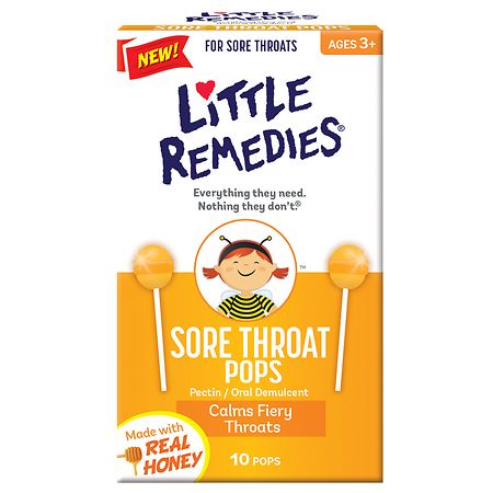 Little Remedies Sore Throat Pops Real Honey