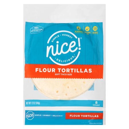 Nice! Flour Tortillas Size 8 Inch