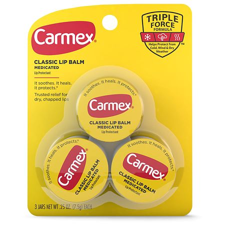 Carmex Medicated Lip Balm Jars, Lip Moisturizer for Dry, Chapped Lips Original