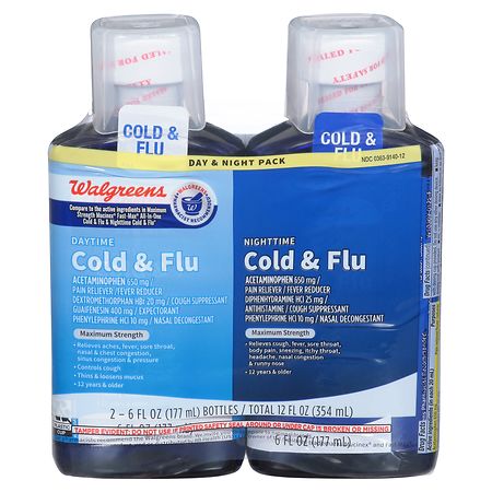 Walgreens Daytime & Nighttime Cold & Flu Liquid