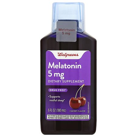 Walgreens Melatonin 5 mg Liquid Natural Cherry