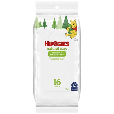 Huggies Natural Care Sensitive Travel Size Baby Wipes Fragrance Free