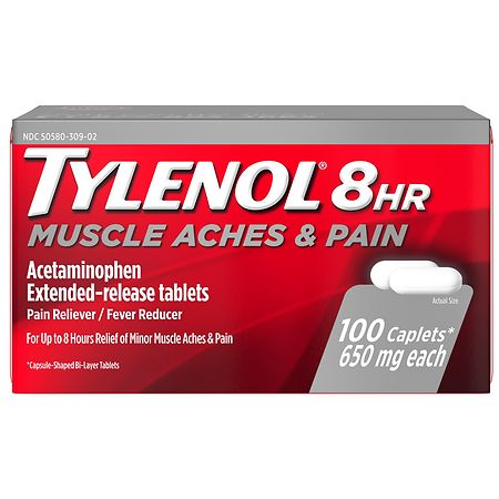 TYLENOL 8 Hour Muscle Aches & Pain Tablets with Acetaminophen