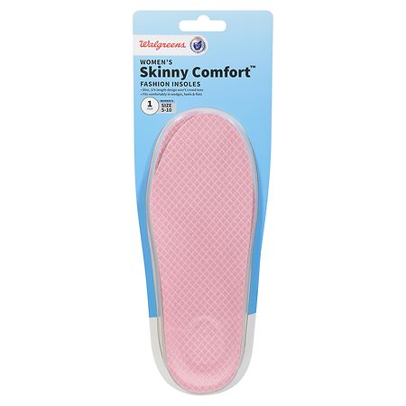 Walgreens Women's Skinny Comfort Fashion Insoles Size 5-10 Assorted