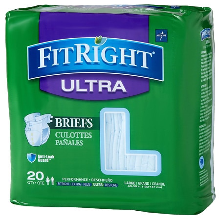Medline FitRight Ultra Briefs Large