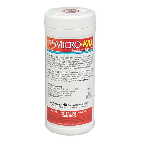 Medline Micro-Kill Disinfectant Wipes 7x8in