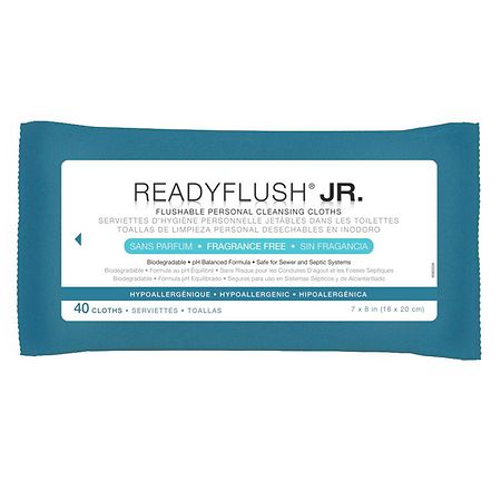 Medline ReadyFlush Biodegradable Flushable Wipes Fragrance Free