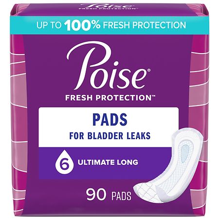 Poise Postpartum Incontinence Pads 6 Ultimate Long