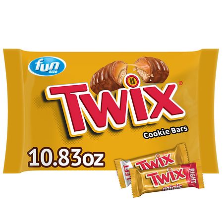 Twix Fun Size Cookie Candy Bar Caramel Chocolate, Fun Size