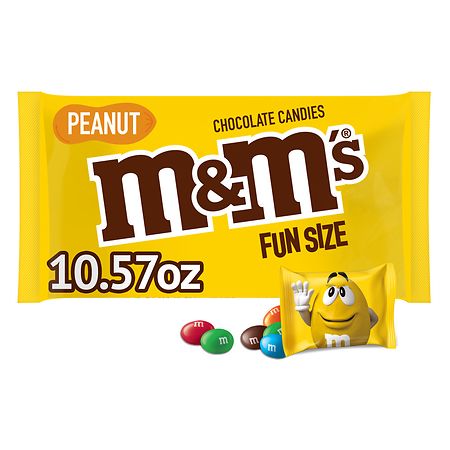 M&M's Chocolate Candies, Fun Size Candy Bag Peanut