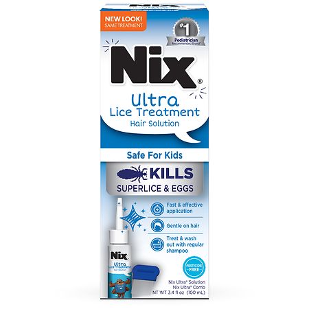 Nix Ultra Lice & Eggs Treatment, Kills Super Lice