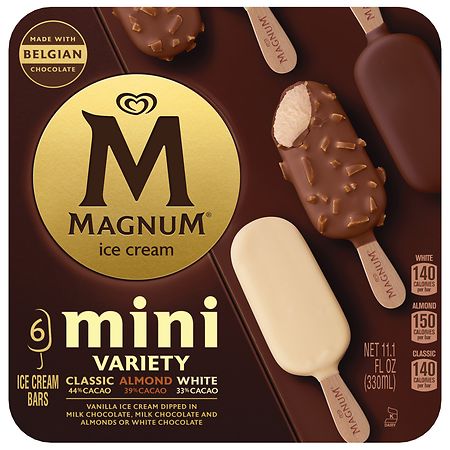 Magnum Mini Ice Cream Bars Classic, Almond, White