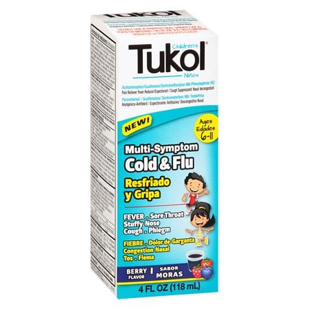 Tukol Children's Cold & Fever Relief Liquid Berry, Berry