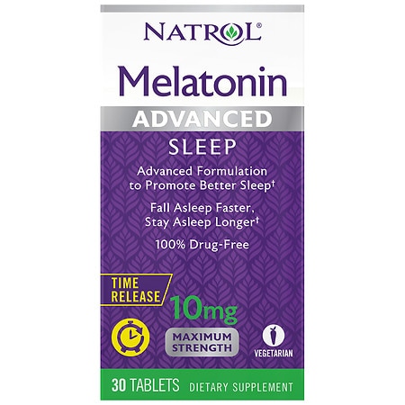 Natrol Advanced Sleep Melatonin 10 mg Time-Release Tablets