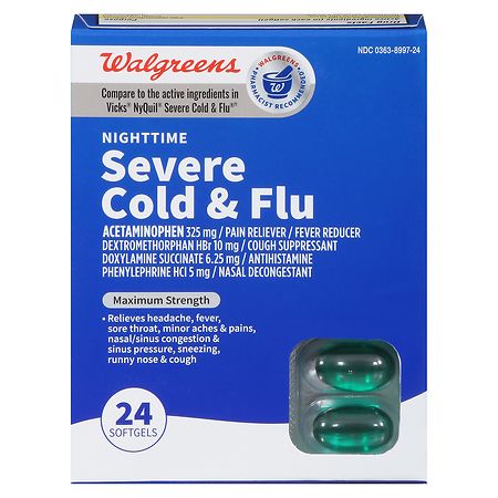 Walgreens Nighttime Severe Cold & Flu Softgels