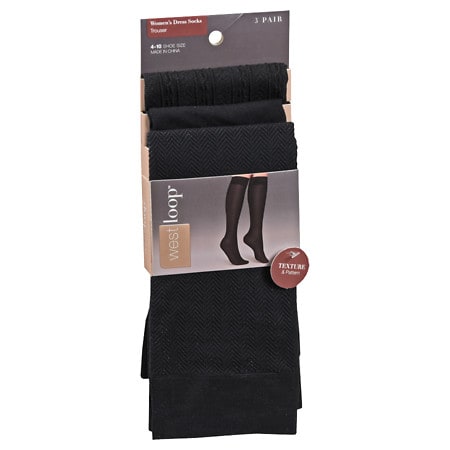 West Loop Ladies' Opaque Trouser Socks Assorted