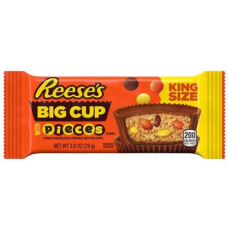 Reese's Big Cup Stuffed with Reese's Pieces King Size Peanut Butter Cups, Candy