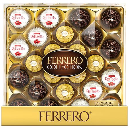 Ferrero Rocher Fine Assorted Confections Hazelnut Milk Chocolates