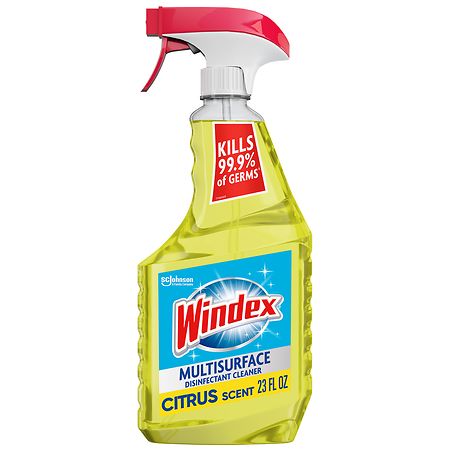 Windex Disinfectant Cleaner Multi-Surface, Spray Bottle Citrus Fresh