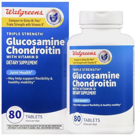 Walgreens Glucosamine Chondroitin with Vitamin D Tablets Triple Strength