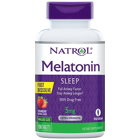 Natrol Melatonin 5mg, Fast Dissolve Extra Strength Tablets