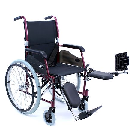 Karman Ultra Lightweight Wheelchair with Elevating Legrest Seat 18x16 Burgundy