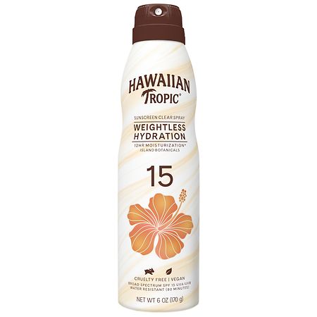 Hawaiian Tropic Silk Hydration Weightless Sunscreen Spray SPF 15