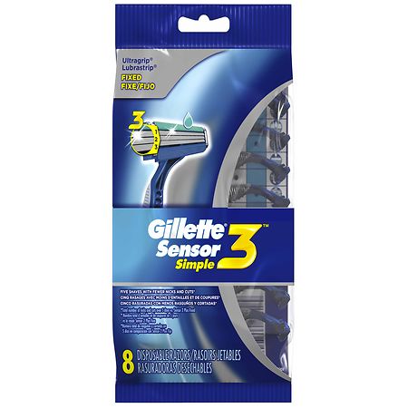 Gillette Sensor3 Sensor3 Simple Men's Disposable Razors