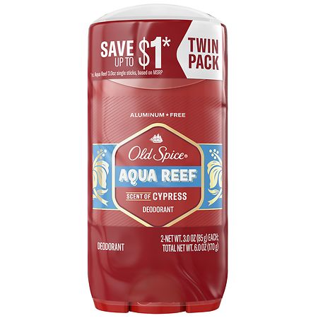 Old Spice Aluminum Free Deodorant Solid Aqua Reef