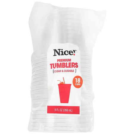 Nice! Premium Tumblers 9 oz Clear
