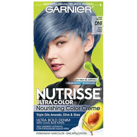 Garnier Nutrisse Ultra Color Bold Permanent Hair Color DN1 Light Cool Denim