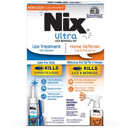 Nix Nix Ultra Lice Removal Kit, Kills Super Lice & Eggs
