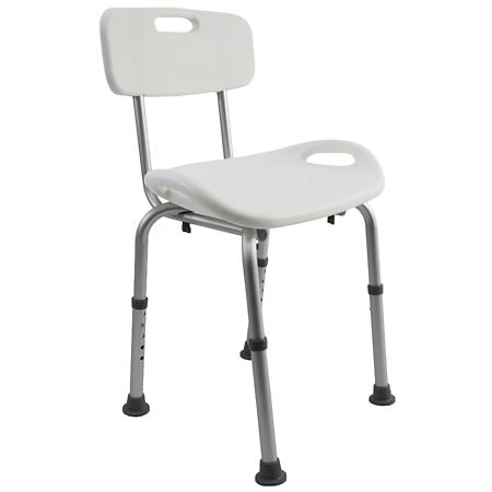 Karman Shower Chair with Back 18" Seat Width White
