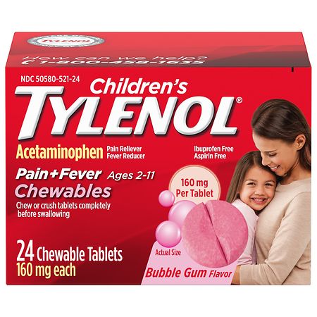 Children's TYLENOL Acetaminophen Chewables Bubble Gum