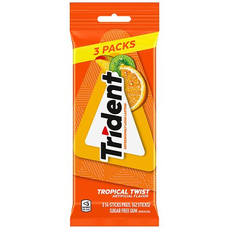 Trident Sugar Free Gum Tropical Twist