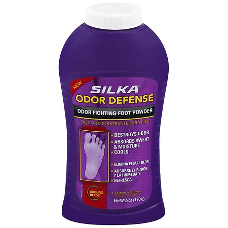 Silka Odor Defense Foot Powder White