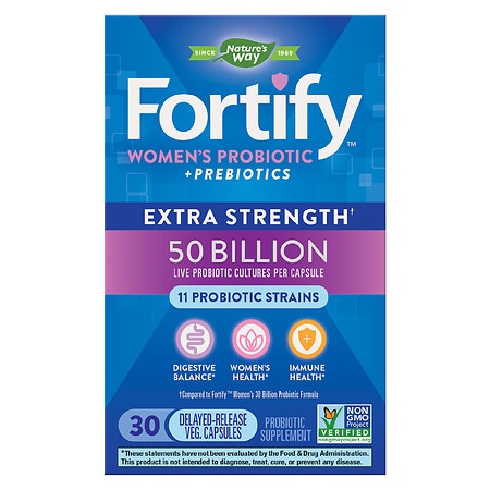 Nature's Way Fortify Women's 50 Billion Probiotic Vegetable Capsules