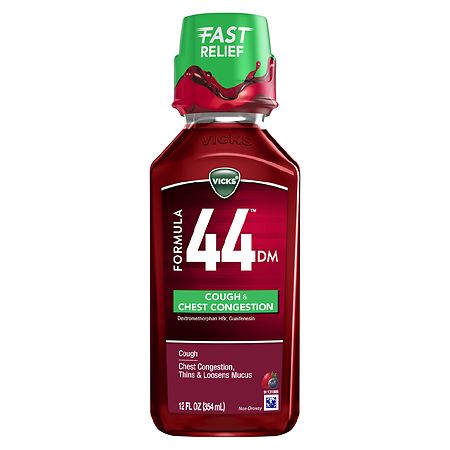 Vicks Formula 44 Cough & Chest Congestion Liquid Cherry Berry, Berry