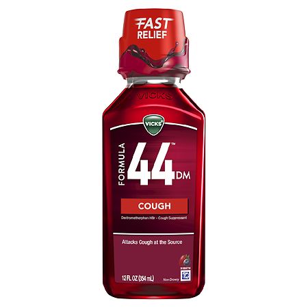 Vicks Formula 44 Cough Suppressant Liquid Berry, Berry Flavor