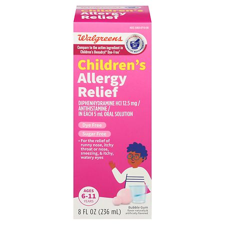 Walgreens Children's Allergy Relief Liquid Bubble Gum